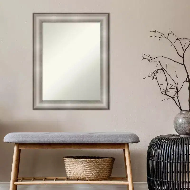 Miroir mural argenté Impérial non biseauté 23" x 29" - Amanti Art