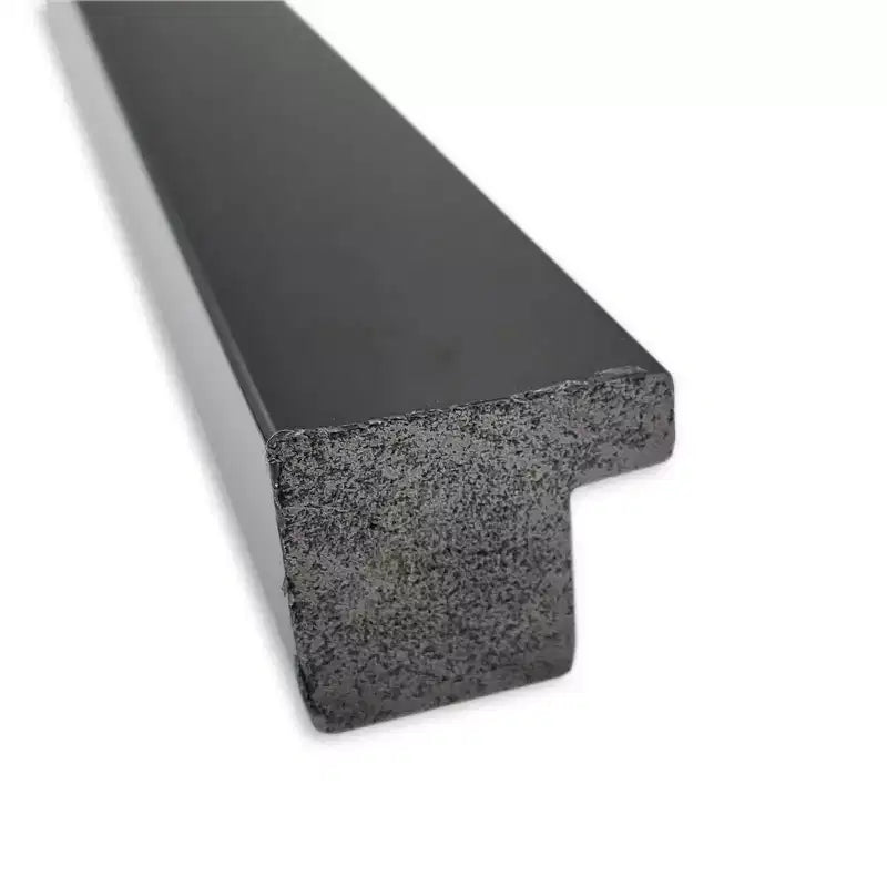 Miroir pleine longueur noir de jais, non biseauté, 16" x 50", à suspendre à la porte - Amanti Art : Fixation murale, cadre en polystyrène, quincaillerie incluse