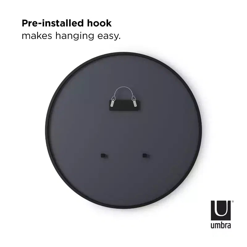 Miroir mural rond Hubba 37" noir - Umbra