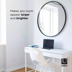 Miroir mural rond Hubba 37" noir - Umbra
