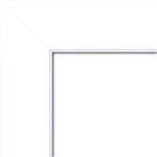 Miroir mural en bois blanc Amanti Art Corvino de 43 po x 32 po sans biseau : design rectangulaire moderne, quincaillerie de montage incluse