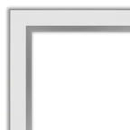 Miroir mural étroit blanc argenté Eva non biseauté 29" x 29" - Amanti Art : Carré moderne, cadre en polystyrène, quincaillerie de montage incluse