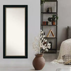 Miroir pleine longueur à poser, sans biseau, Paragon Bronze 31" x 67" - Amanti Art : Rectangle moderne, cadre en polystyrène