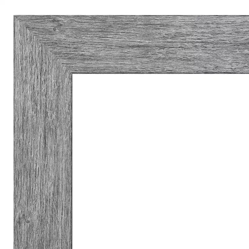 Miroir mural/à poser pleine longueur encadré style rustique écorce 29"x65" gris - Amanti Art : Polystyrène, Aucun assemblage requis