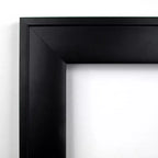 Miroir mural de salle de bain Nero Wood non biseauté 30 po x 30 po Noir - Amanti Art : Carré moderne, montage mural, cadre en bois