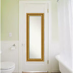 Miroir de porte sur toute la longueur 20 po x 54 po doré non biseauté pour salon - Amanti Art : Crochets inclus, cadre en polystyrène, aucun assemblage requis