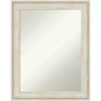 23" x 29" Non-Beveled Regal Birch Cream Bathroom Wall Mirror - Amanti Art: Rectangular, Polystyrene Frame, Includes Mount Hardware