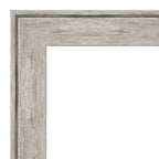Miroir mural de salle de bain craquelé non biseauté argent métallique 33" x 27" - Amanti Art : Rectangulaire, cadre en polystyrène, fixation murale