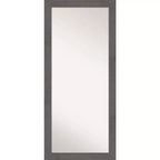 30" x 66" Rustic Plank Gray Leaner Mirror by Amanti Art