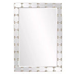 Howard Elliott Remington Glass/Wood Studded Wall Mirror: 39.5" Modern Rectangular, No Assembly Required