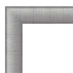 Miroir mural élégant en étain brossé non biseauté de 43 po x 32 po - Amanti Art : Cadre moderne en polystyrène, quincaillerie de montage incluse