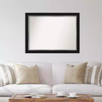 Miroir mural noir argenté Amanti Art en EVA non biseauté de 44 po x 33 po