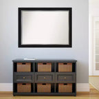 Miroir mural noir argenté Amanti Art en EVA non biseauté de 44 po x 33 po