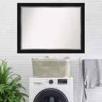 Miroir mural noir argenté Amanti Art en EVA non biseauté de 44 po x 33 po