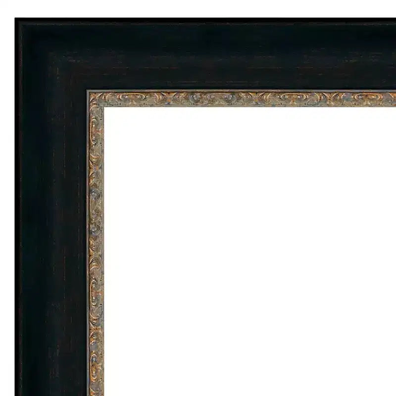 Miroir mural de salle de bain Paragon sans biseau 33" x 33" Bronze - Amanti Art : Coiffeuse carrée moderne, cadre en polystyrène, montage mural