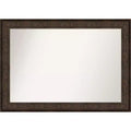 Amanti Art 42" x 30" Ridge Bronze Bathroom Wall Mirror - Vanity, Wall Mount