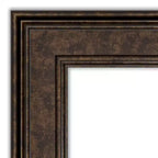 Miroir mural de salle de bain Amanti Art 42" x 30" Ridge Bronze - Coiffeuse, fixation murale