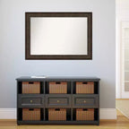 Miroir mural de salle de bain Amanti Art 42" x 30" Ridge Bronze - Coiffeuse, fixation murale