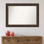 Miroir mural de salle de bain Amanti Art 42" x 30" Ridge Bronze - Coiffeuse, fixation murale