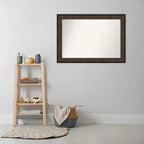 Miroir mural de salle de bain Amanti Art 42" x 30" Ridge Bronze - Coiffeuse, fixation murale