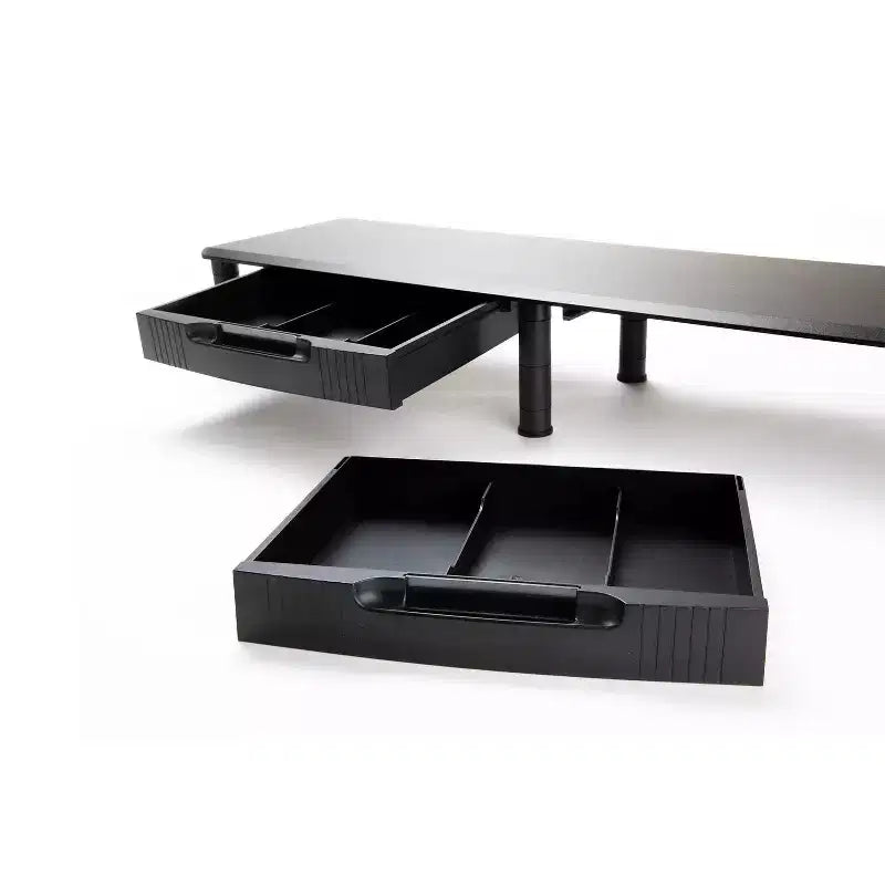 Mind Reader Organisateur de bureau, 38,5 po (L) x 11 po (l) x 2,55-6,5 po (H), Noir