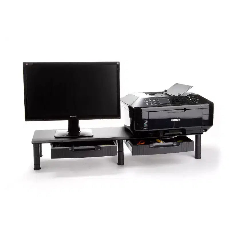 Mind Reader Organisateur de bureau, 38,5 po (L) x 11 po (l) x 2,55-6,5 po (H), Noir