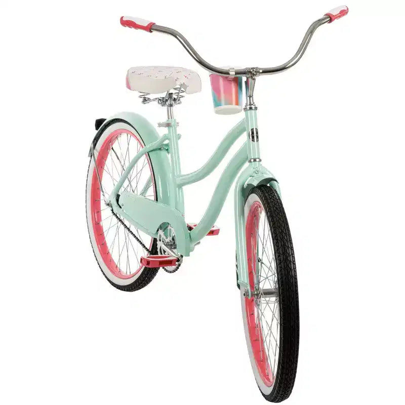 Vélo de croisière Huffy Good Vibrations pour adulte - Roues de 24 pouces - Menthe