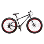 Vélo de montagne Mongoose Dolomite pour homme à gros pneus 26", bleu marine/rouge