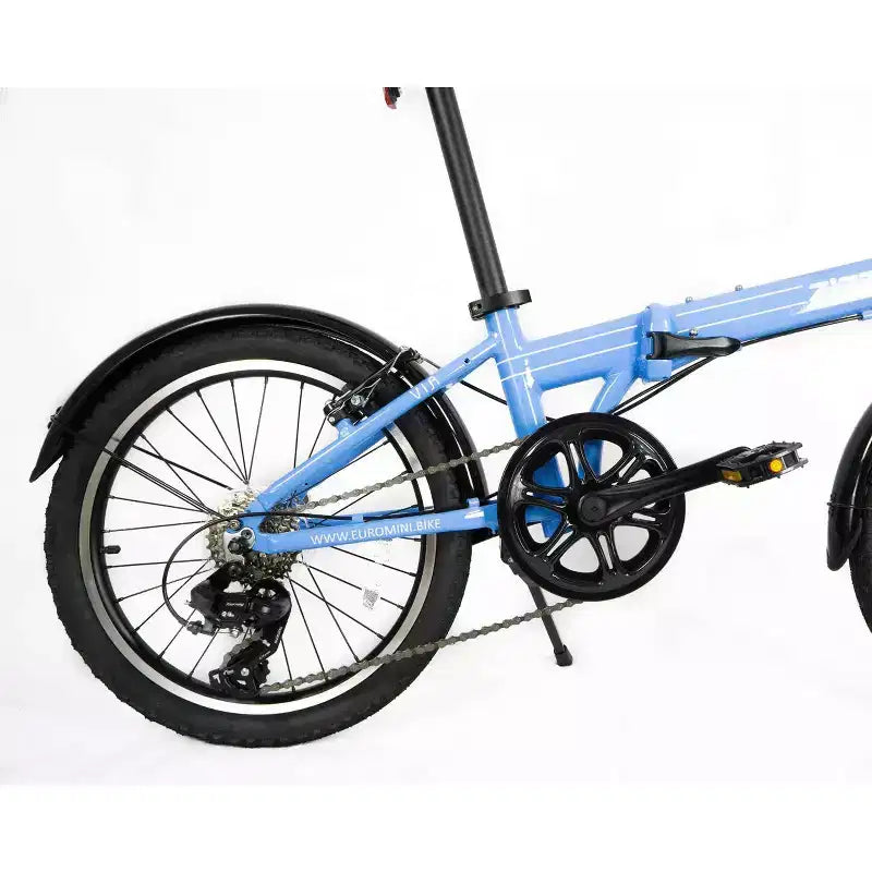 Vélo pliant en aluminium ZiZZO Via 7 vitesses 20" - Bleu ciel
