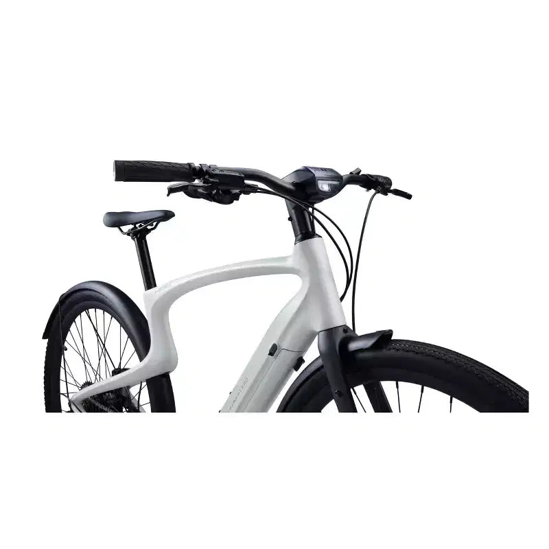Urtopia Vélo électrique de croisière adulte en carbone 1 Pro Smart 27,64" à enjambement haut - Blanc S