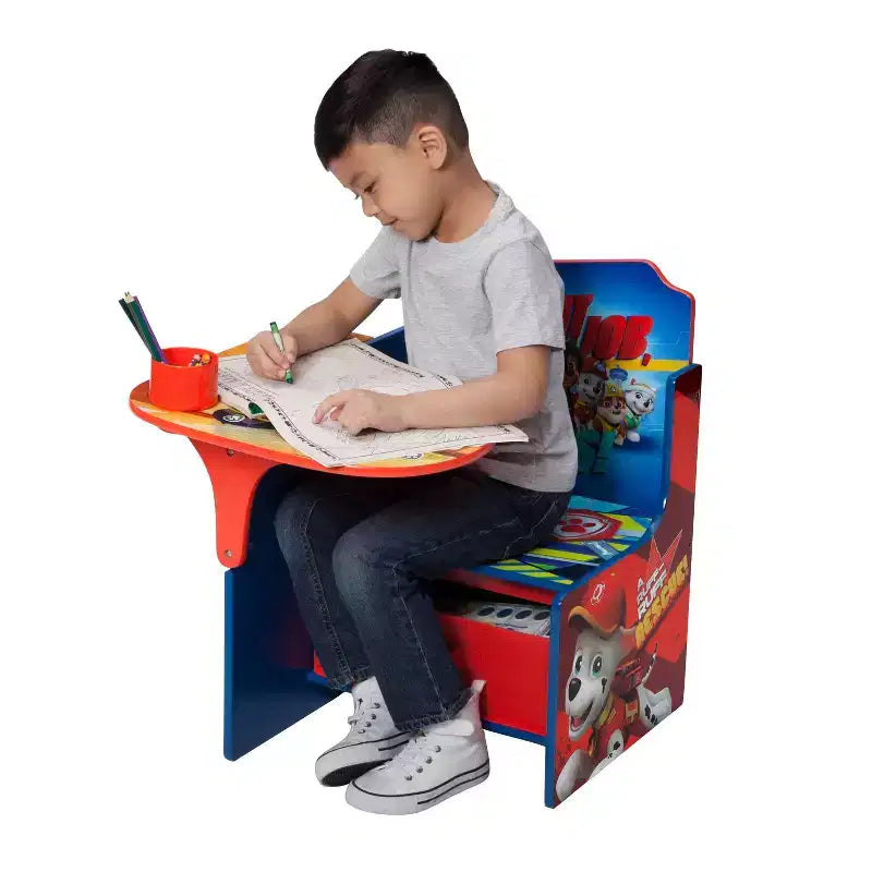 Bureau-chaise pour enfant Delta Children Disney Pat' Patrouille avec bac de rangement