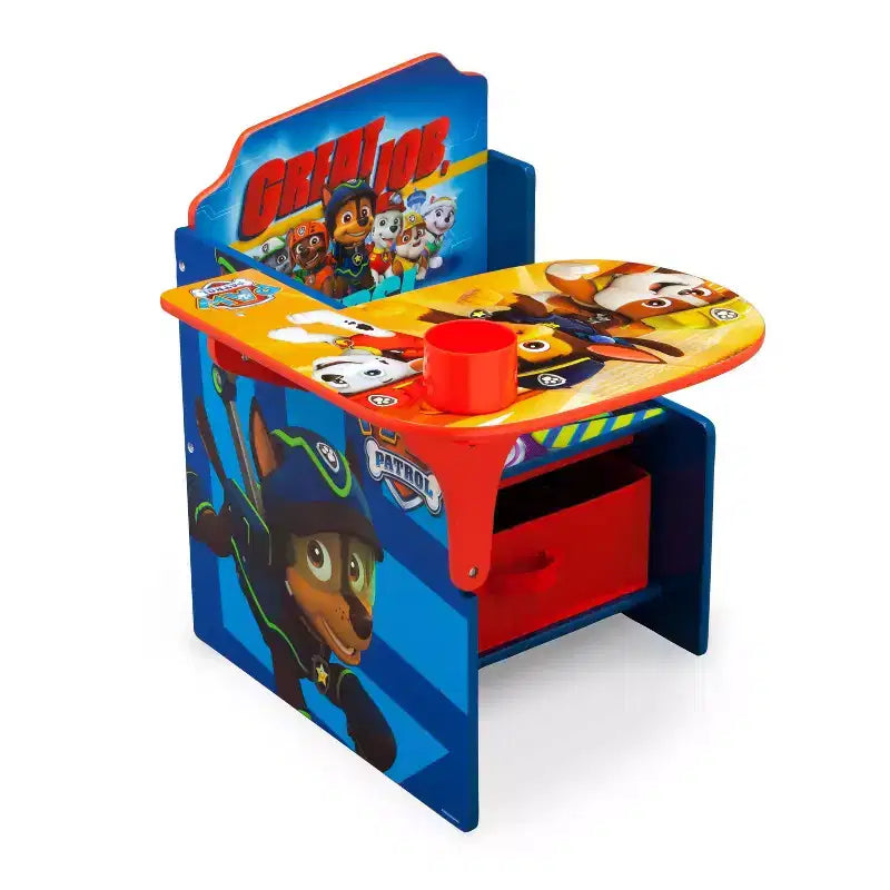 Bureau-chaise pour enfant Delta Children Disney Pat' Patrouille avec bac de rangement