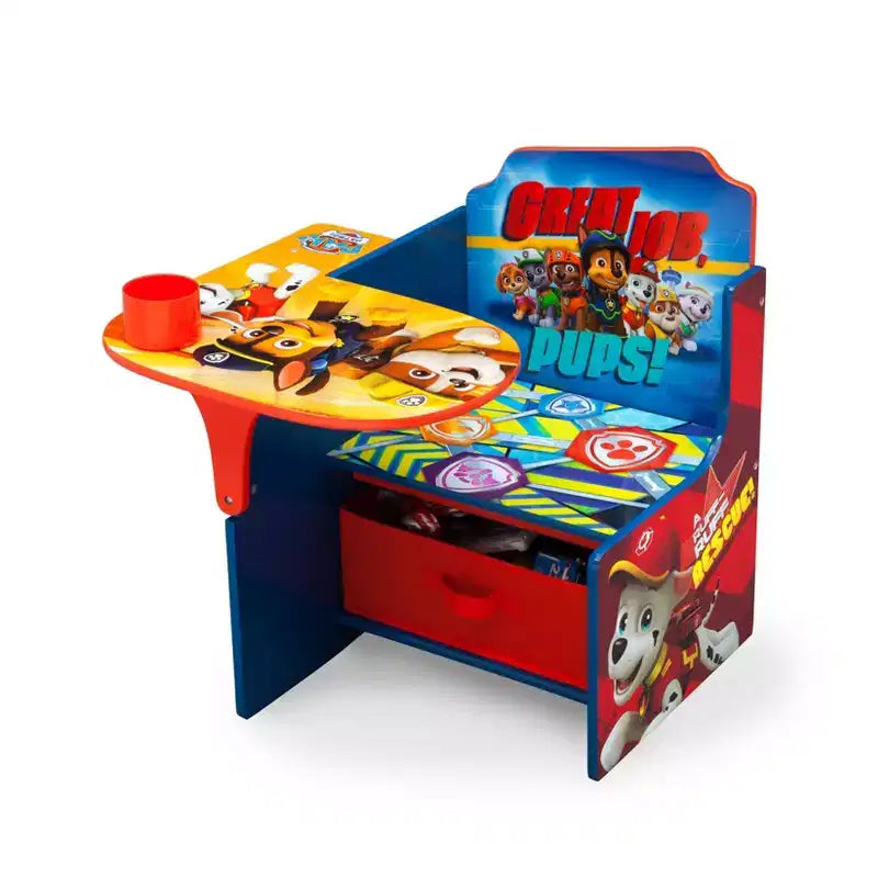 Bureau-chaise pour enfant Delta Children Disney Pat' Patrouille avec bac de rangement