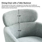 Lot de 2 chaises de salle à manger Curt Boucle avec dossier surélevé et pieds en métal | Artful Living Design