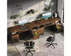 Bestier 59 Bureau d'ordinateur avec 4 tiroirs, Bureau de direction avec tiroir de classement, Tablette coulissante pour clavier pour bureau à domicile