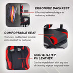 BestMassage Chaise de Gaming Fauteuil de Bureau avec Repose-Pieds et Soutien Lombaire