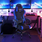 BestMassage Chaise de Gaming Fauteuil de Bureau avec Repose-Pieds et Soutien Lombaire