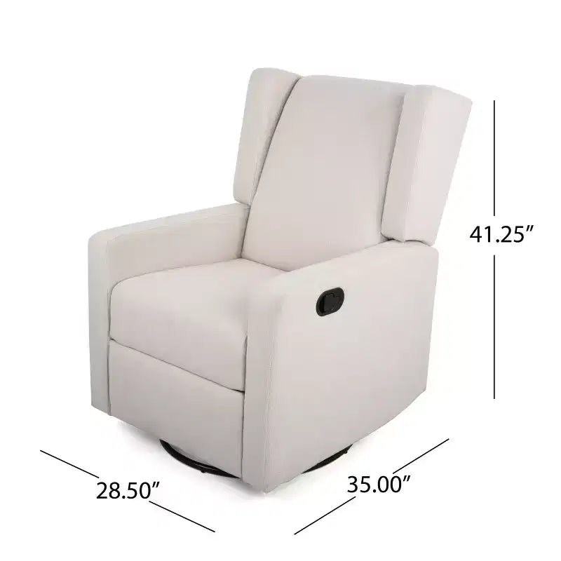 Fauteuil inclinable pivotant en tissu Hounker de Christopher Knight Home