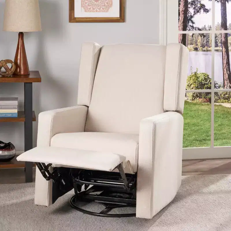 Fauteuil inclinable pivotant en tissu Hounker de Christopher Knight Home