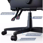 Chaise de Gaming ELECWISH avec Repose-pieds, Soutien Lombaire, Chaise d'Ordinateur Respirante avec Coussin à Ressorts Ensachés, Chaises pour Adultes