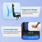 Chaise de jeu FDW Gaming Chaise de bureau massante confortable et élégante avec soutien lombaire réglable, pivotante à 360 degrés et roulettes silencieuses