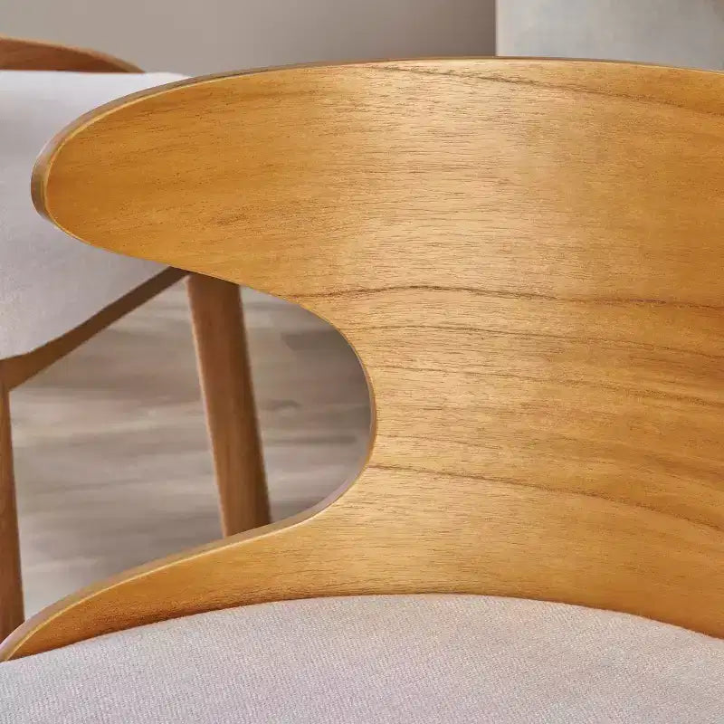 Tabourets de bar en tissu et bois GDFStudio Cortland Mid-Century (lot de 2) - Hauteur 77,5 cm