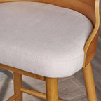 Tabourets de bar en tissu et bois GDFStudio Cortland Mid-Century (lot de 2) - Hauteur 77,5 cm