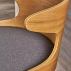 Tabourets de bar en tissu et bois GDFStudio Cortland Mid-Century (lot de 2) - Hauteur 77,5 cm