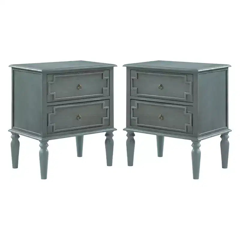 Dietmar 28Tall 2-Drawer end table Set of 2 | HULALA HOME