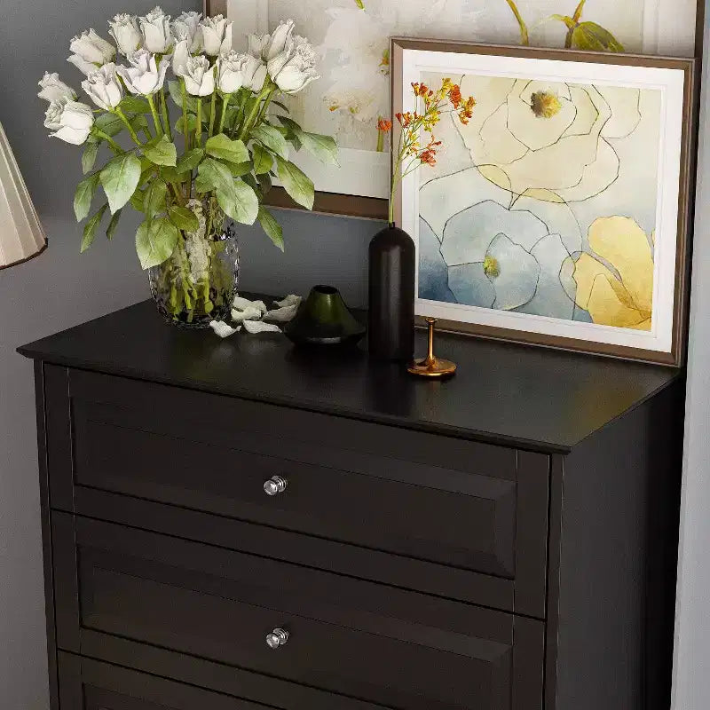 Commode verticale à 5 tiroirs Hitow, Meuble de rangement haut
