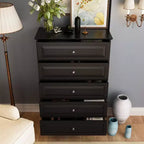 Commode verticale à 5 tiroirs Hitow, Meuble de rangement haut