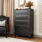 Commode verticale à 5 tiroirs Hitow, Meuble de rangement haut
