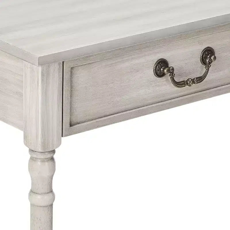 Kings Brand Furniture Console de salon en bois à 2 tiroirs, finition chêne délavé