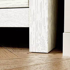 Commode verticale à 5 tiroirs Famapy, commode en bois texturé avec poignées décoratives en métal